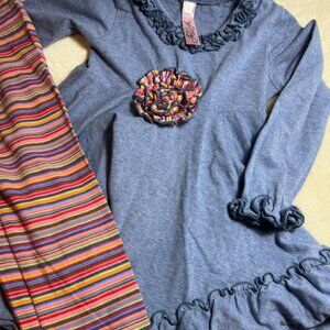 Luv U Lots Super Soft Dress with Leggings Sz 4